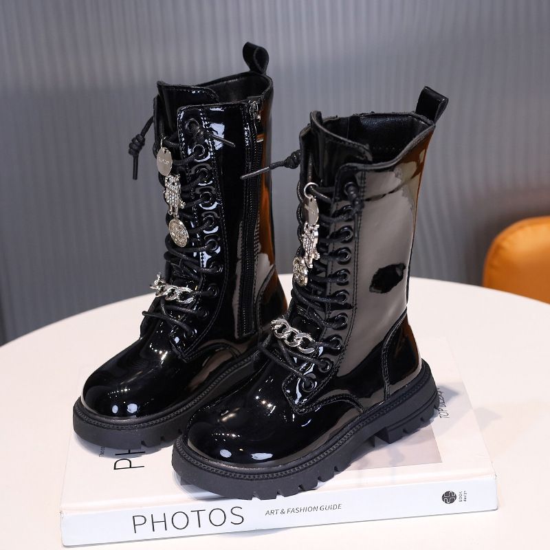 Children's Fashion Autumn/Winter Soft Soled Plus Suede Leather Girls' Princess Boots - Kinderkleidung | Technik & Gadgets
