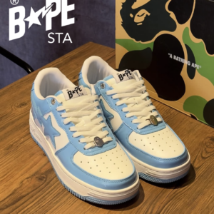 A BATHING-APE Classic Lacquer Leather Double Splicing Trendy Fashion Board Shoes Air Force No.1 Board Shoes Men's And Wome...