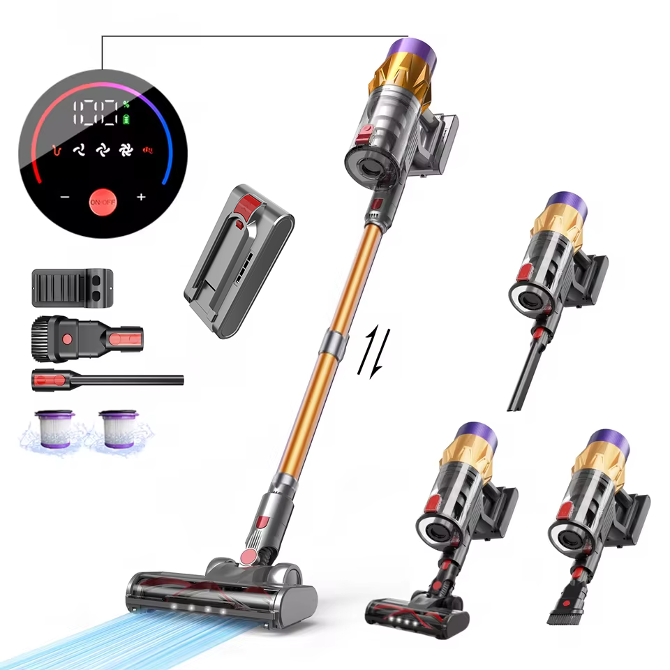 4-in-1 Handheld Vacuum Cleaner,550w 45kpa,Upright Cordless Vacuum Cleaner With LCD Screen, Suitable For Home, Car, Carpet,...