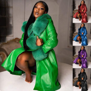 Women's Autumn And Winter Lapel Long Coat Fur Collar Temperament Zipper - Damenbekleidung | Technik & Gadgets