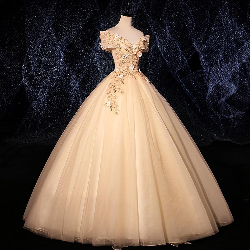 Women's Clothing Elegant Off-Shoulder Long Evening Dress For Soprano Singers & Hosts – Slimming A-Line Gown For Banquet & ...
