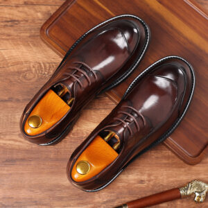 Spring new business dress shoes men's leather casual men's shoes big head thick sole real cowhide commuter shoes - Schuhe