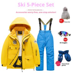 Children's Ski Suit Set For Boys And Girls, Small, Medium And Large Children, Thick Fleece, Waterproof And Warm - Andere S...
