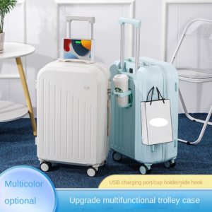 Student's Small Luggage Trolley Case High-value Strong and Durable Password Box Men's Suitcase Leather Case - Taschen