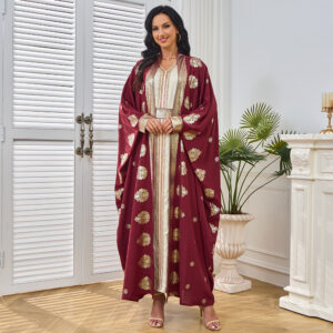Mt213 Mousse Large New Hot Stamped Robe Cardigan Bat Sleeve Two Piece Evening Dress - Damenbekleidung | Technik & Gadgets