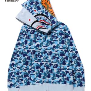 A BATHING APE ABC Camo Shark Full Zipper Double Layer Hoodie High Quality Pure Cotton Version SHARK FULL ZIP HOODIE MENS A...