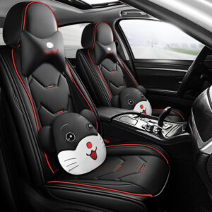 Car Cushion Four Seasons Suitable Cute All-inclusive Seat Cover Summer Full-enclosed Seat Cushion Goddess Leather Seat Cov...