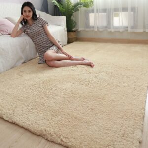 Simple Thickened Plush Lamb Cashmere Carpet Room Full Blanket Floor Mat Living Room Bedroom Ins Style Bedside Carpet - Was...