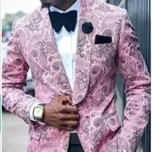 Man's clothing Men's casual suit digital printed suit Business casual style long sleeve printed suit - Herrenbekleidung
