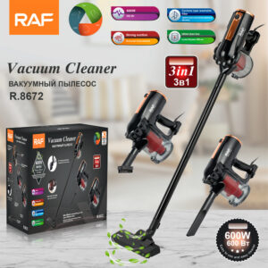 RAF 600W Powerful Handheld Vacuum Cleaner With 10KPA Suction, 2M Cord, Flat Nozzle - 110V/220V For Home, Car, Office (Mult...