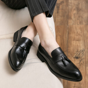 Men's Casual Leather Shoes British Style Pointed Business Suits For Work Groom Wedding Nightclub Hair Stylist Korean Style...