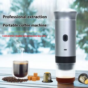 Portable Espresso Machine - 3-in-1 Capsule Coffee Maker For Nespresso & Ground Coffee - Compact & Travel-Friendly - Perfec...