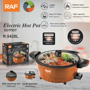 RAF 8L Electric Cooker All In One Frying Steaming Instant Noodle Pot Household Multi Functional - Kochen | Technik & Gadgets