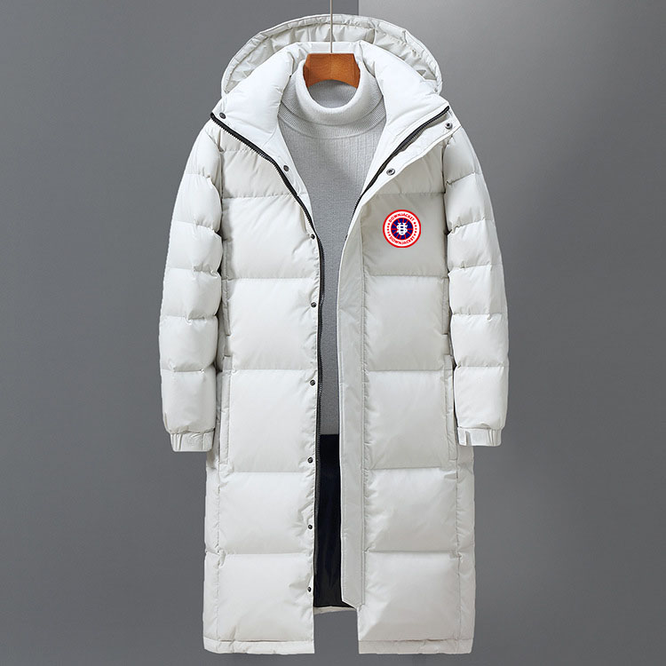 Men's Long Winter Coat – Knee-Length Windproof Parka With Hood For Outdoor & Streetwear - Herrenbekleidung