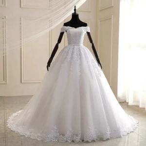 women's Bride's One Shoulder Main Wedding Dress 2024 New Large Size White Slim Wedding Dress Wedding Dress Wholesale - Da...
