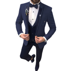 Man's Clothing Men's Suit Three-piece Slim-fit Lapel Groomsman Dress Plus Size Men's Wear - Herrenbekleidung