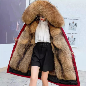 Women's Clothing new autumn and winter detachable parka new cotton coat women's mid length fur coat windbreaker - Damenbek...