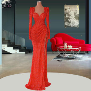 Women's Clothing Retro Elegant Long Slim Dress Annual Dinner Slit Dress - Damenbekleidung | Technik & Gadgets