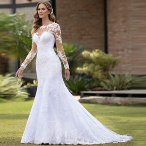 Women's Clothing Wedding Dress Fishtail Style New Dress Slim Sexy Long Sleeves Backless Wedding Exclusive - Damenbekleidung