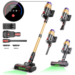 Cordless Stick Vacuum Cleaner -Blossom V18- 550W 45KPA 60 Min Runtime, Wall Charging, Freestanding, For Home/Pet Hair/Carp...