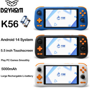 56 Retro Handheld Game Console, Android 14 System, 5.5 Inch Touchscreen 5000mAh Large Rechargeable Li-Battery Best Gift - ...