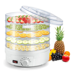 Fruit Dryer Vegetables Herb Meat drying Machine Household Food Dehydrator Pet Meat Dehydrated Snacks Air Dryer With 5 Tray...