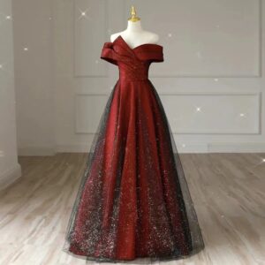 Red Toast Dress Bride Wedding New One Shoulder Noble Dress Simple And Generous Slim Fit White - Damenbekleidung