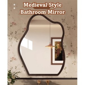 Vintage Style Wall-Mounted Self-Adhesive Vanity Hangable And Standable High-End Makeup Cloud Bathroom Mirror - Waschen & R...