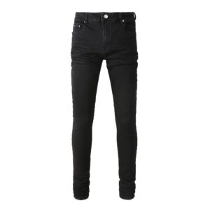 40 plus sizes black personality slim fit men biker denim High Street mid waist motorcycle jeans Vintage homme - Herrenbekl...