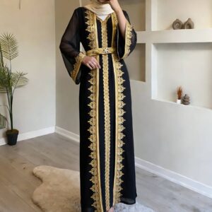 Women'S Hot Diamond And Beaded Muslim Long Burqa African Large Size Women's Hooded Dress - Damenbekleidung
