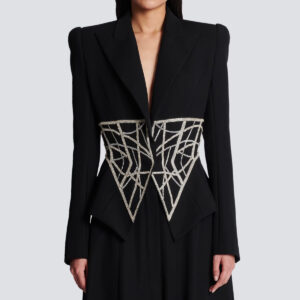 Fashion New Style Heavy Beading Diamond Waist Slimming High end Quality Women's Suit Jacket Tops - Damenbekleidung