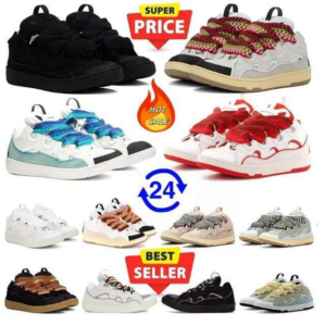 With Box Designer Curb Shoes Sneakers For Men Women Black Mens Womens Trainers Plate-forme Casual Chaussure Platform - Schuhe
