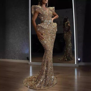 2025 Women's Sexy Sequined Fringed Trailing Banquet Dress Hip Dress Party Evening Celebrity Luxury Dresses Model (No Belt)...