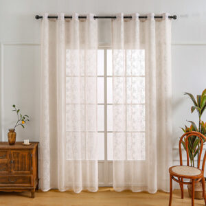 Simple Foundation Branch Lace Curtains Living Room Kitchen Balcony Study Lace Semi Shading Decorative Curtains - Waschen &...