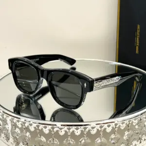 jacquemuly For Womens Summer 001 Rectangular Square Black Shiny Grey 53 mm Women's Sunglasses fashion Eyeglasses Random - ...
