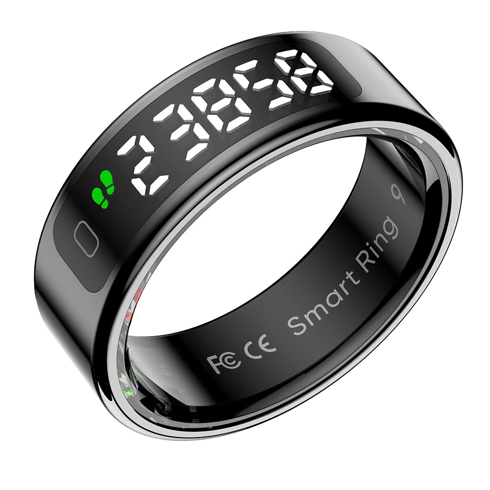 R11+ Smart Ring With Display Screen Gesture Control Sleep Heart Rate Oxygen Health Step Calorie Exercise - Geschenke