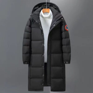 Men's Clothing Border Winter Men's Cotton Coat Couple Long Thick Warm Hooded Simple Fashion Youth Trend Coat - Herrenbekle...