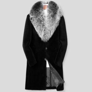 Men's Clothing Mink Fur Coat Men's Long Leather Jacket Fox Fur Collar Thick Fur Coat - Herrenbekleidung | Technik & Gadgets
