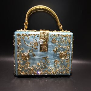 Black White Gold Arylic Flower Hollow Square Evening Bags - Taschen | Technik & Gadgets