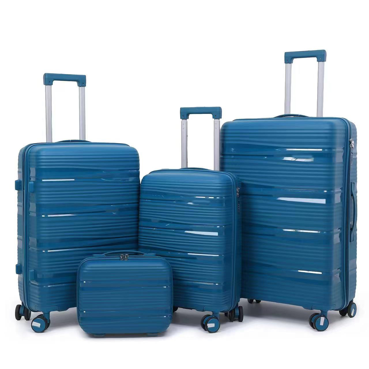 Luggage & Travel Bags Special Supply PP Zipper Box Spot Set Three Sets Of Four Trolley Case Color Matching Sinking Lock Ex...