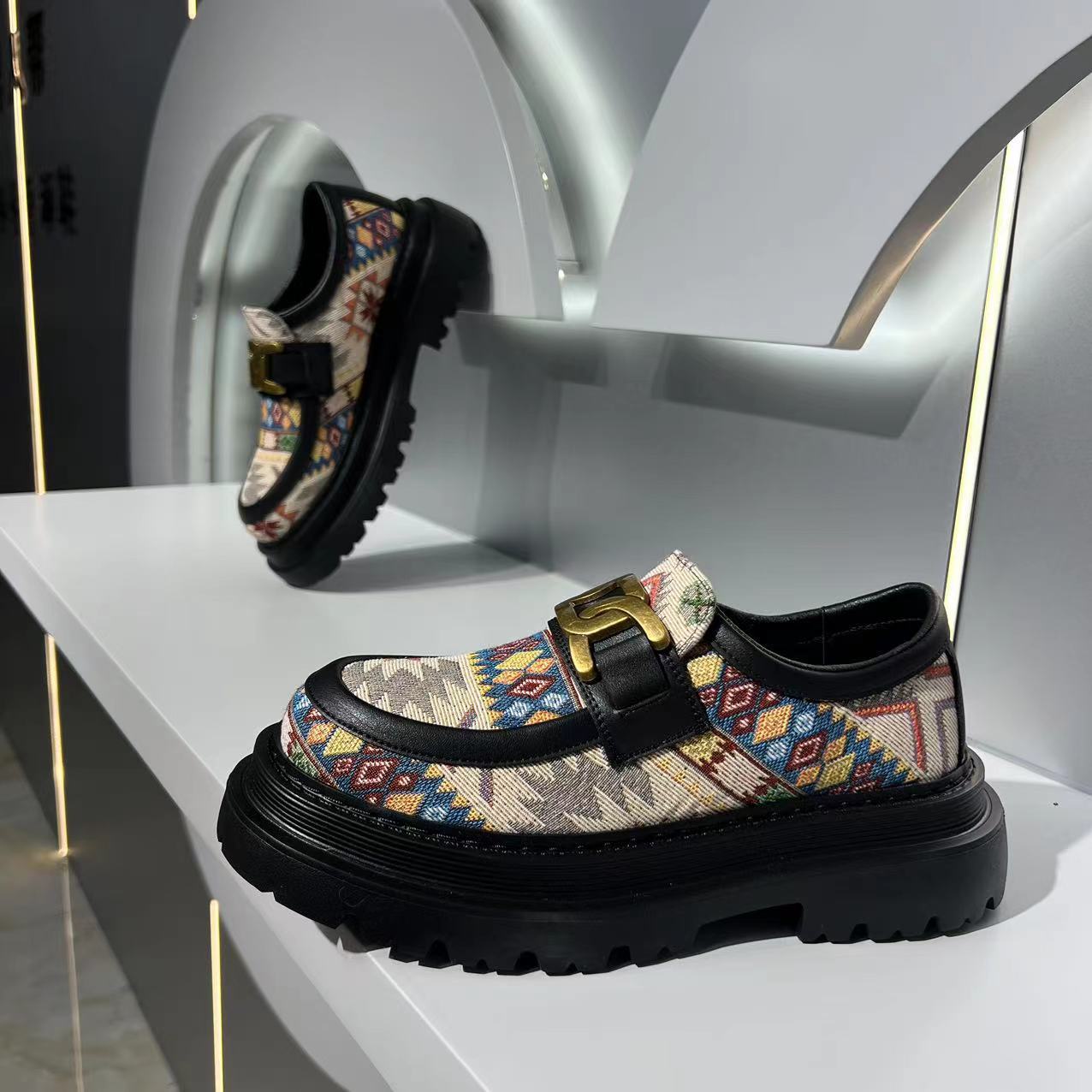2024 Spring New Low top Thick soled Student Casual Shoes Fashionable and Versatile Men's Shoes Trendy Popular Height incre...