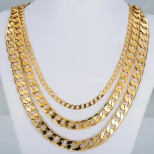 Chains Fashion Gift Gold Chain Necklaces For Men Women Jewelry Mens Necklace Filled Curb Cuban Link - Geschenke