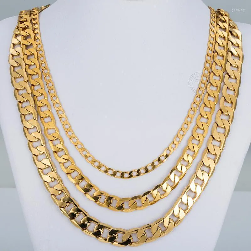 Chains Fashion Gift Gold Chain Necklaces For Men Women Jewelry Mens Necklace Filled Curb Cuban Link - Geschenke