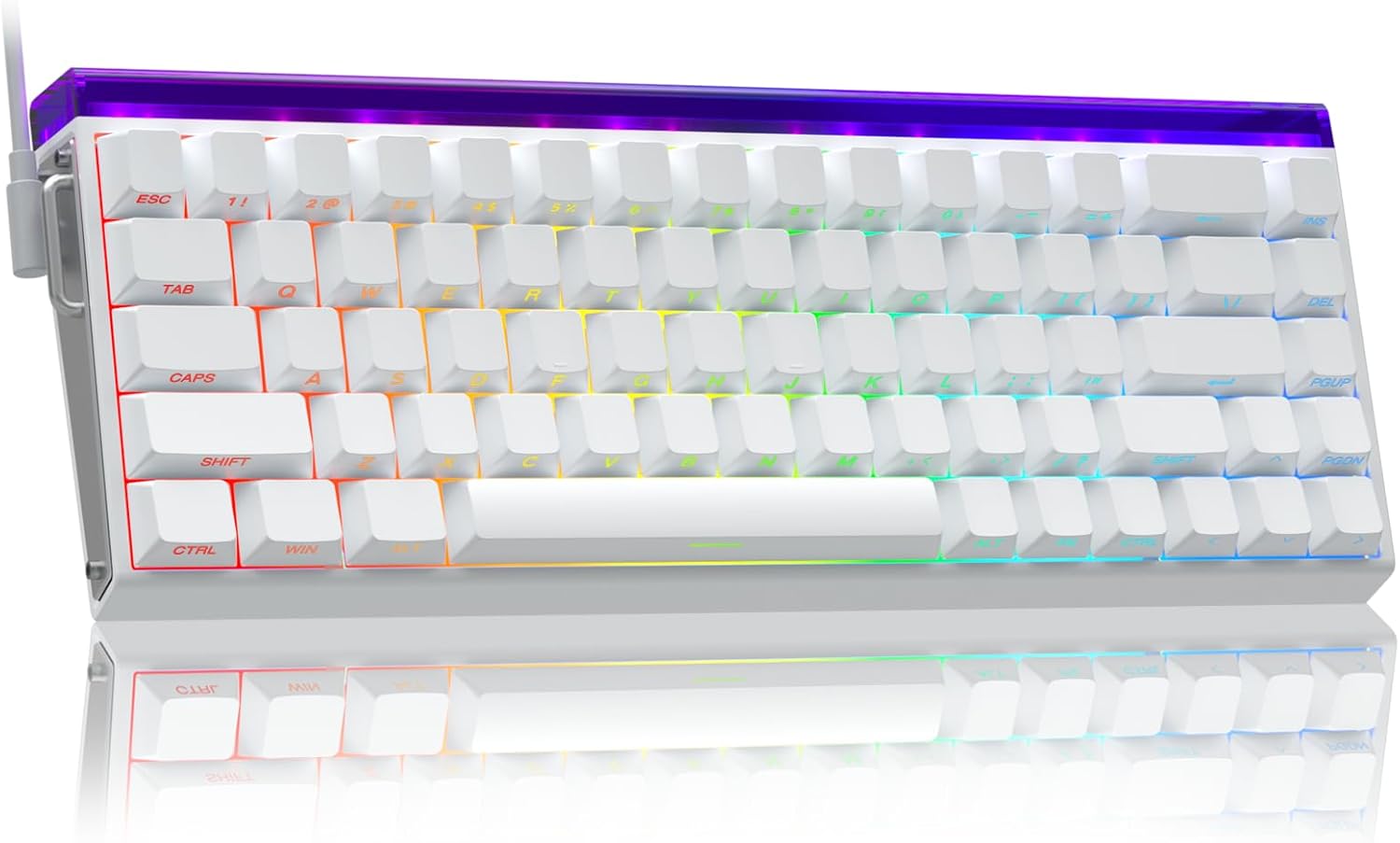 AULA Hero 68 Gaming Keyboard, Mechanical, Hall Effect Magnetic Switch, 0.01 Mm Adjustable Actuation, Rapid Trigger, 8K Pol...