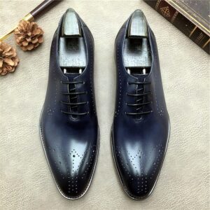 Italian Business Blue With Carve Patterns Fashion Bridegroom Leather Shoes - Schuhe | Technik & Gadgets
