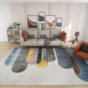 Nordic style simple texture home carpet homestay apartment model room geometric texture living room carpet - Waschen & Rei...