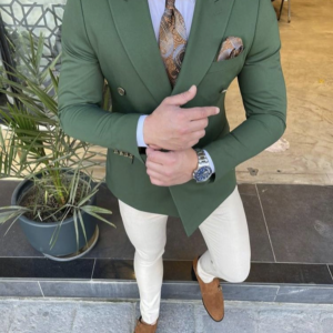 Men's suit Green Business casual suit men's two-piece bridegroom best man wedding - Herrenbekleidung | Technik & Gadgets