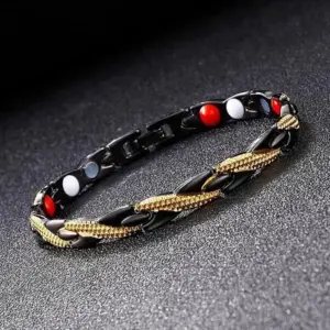 K, Chain Trendy 4 Colors Weight Loss Energy Magnets Jewelry Slimming Bangle Bracelets Twisted Magnetic Therapy - Geschenke