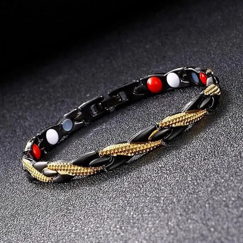 K, Chain Trendy 4 Colors Weight Loss Energy Magnets Jewelry Slimming Bangle Bracelets Twisted Magnetic Therapy - Geschenke
