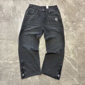 Men's Clothing Straight & Bootcut Jeans For Men, Vintage Washed Denim Pants With Retro Embroidery - Herrenbekleidung